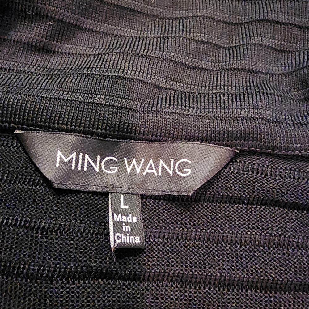 Ming Wang Black Blazer with Red and White Embroidery Sz Large - Picture 12 of 13